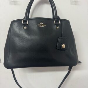 Coach Black Leather Satchel Bag